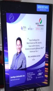 harga digital signage sandiaga uno